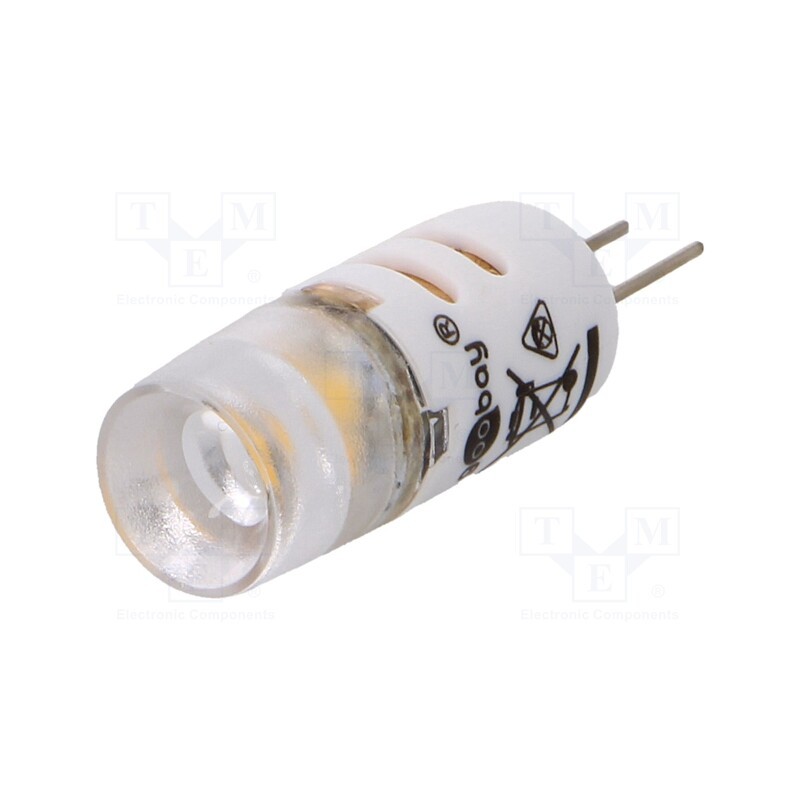 1 pcs x Goobay - 30584 - LED lamp, warm white, G4, 12VDC, 12VAC, 90lm, P: 1.2W, 300°, 2700K