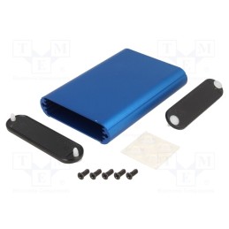 1 pcs x HAMMOND - 1455B1002BU - Enclosure: with panel, 1455, X: 72mm, Y: 100mm, Z: 19mm, aluminium