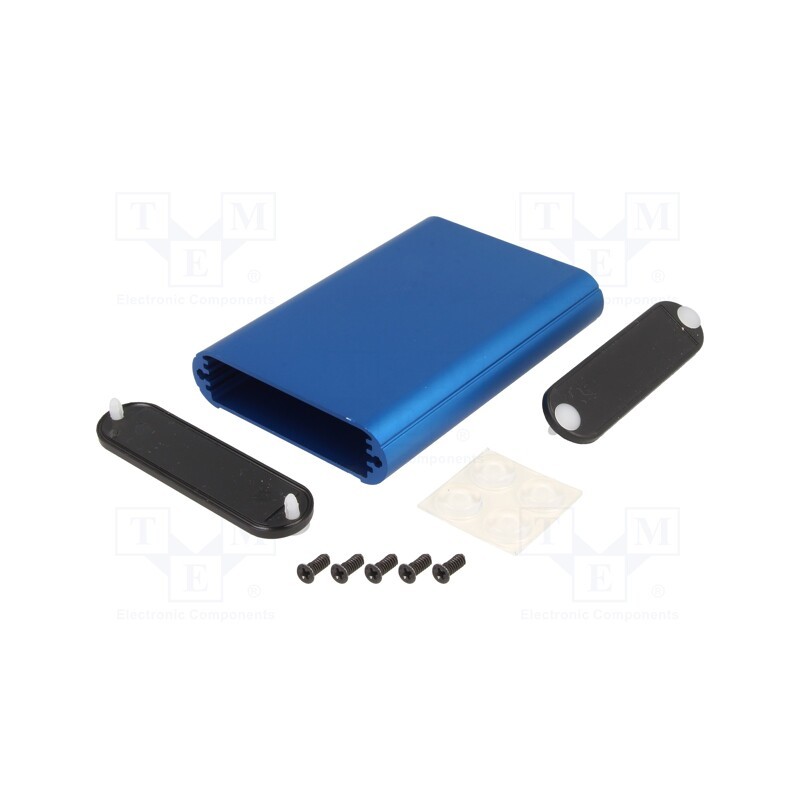 1 pcs x HAMMOND - 1455B1002BU - Enclosure: with panel, 1455, X: 72mm, Y: 100mm, Z: 19mm, aluminium