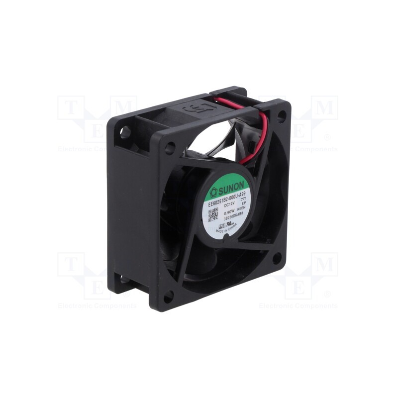 1 pcs x SUNON - EE60251B2-000U-A99 - Fan: DC, axial, 12VDC, 60x60x25mm, 32.79m3/h, 30dBA, ball bearing