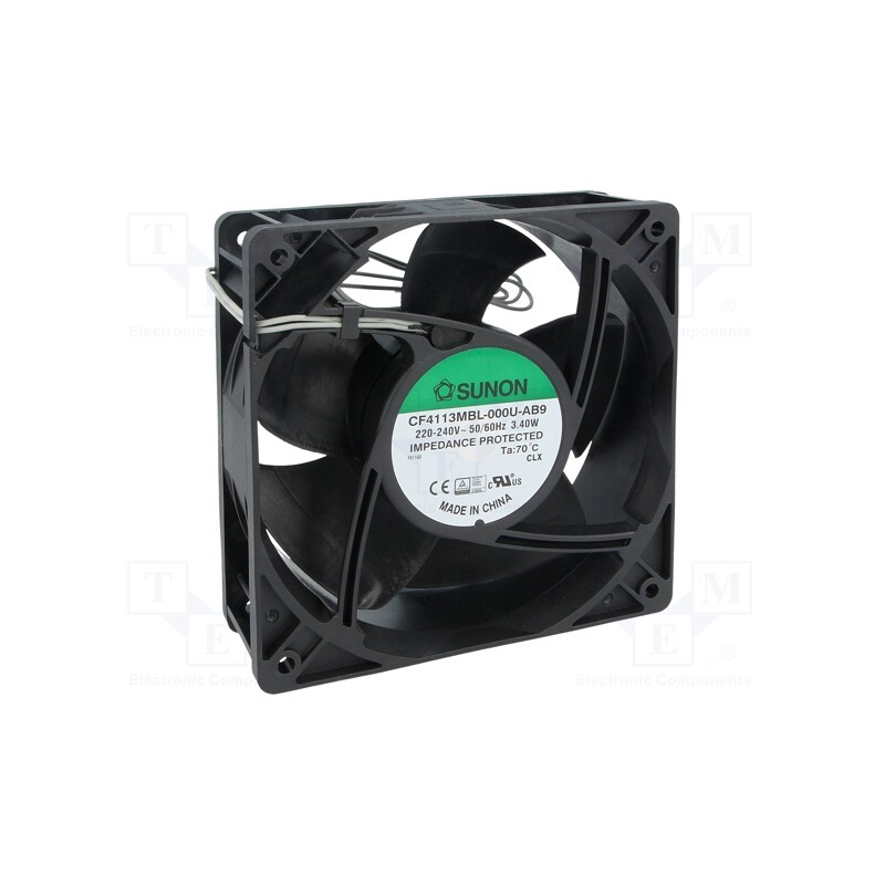 1 pcs x SUNON - CF4113MBL-000U-AB9 - Fan: EC, axial, 230VAC, 120x120x38mm, 153.08m3/h, 40.2dBA, 3000rpm