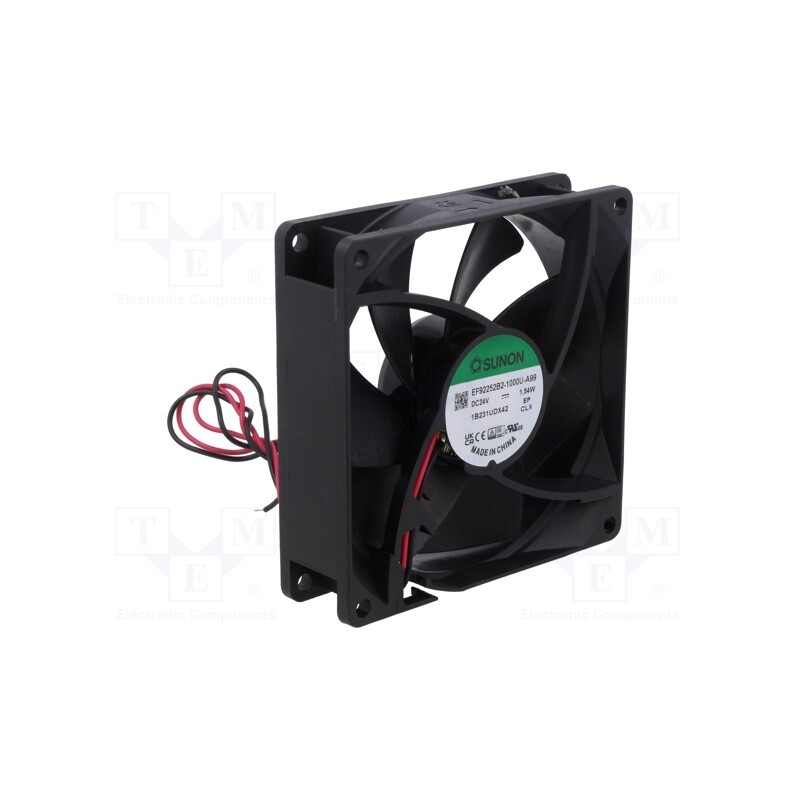 1 pcs x SUNON - EF92252B2-1000U-A99 - Fan: DC, axial, 24VDC, 92x92x25mm, 58.45m3/h, 37.9dBA, ball bearing
