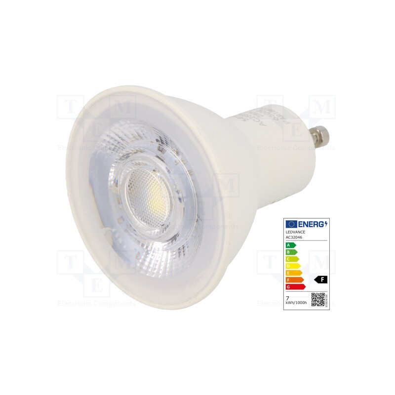 1 pcs x ams OSRAM - 4058075198821 - LED lamp, cool white, GU10, 230VAC, 575lm, P: 6.5W, 6500K, CRImin: 80