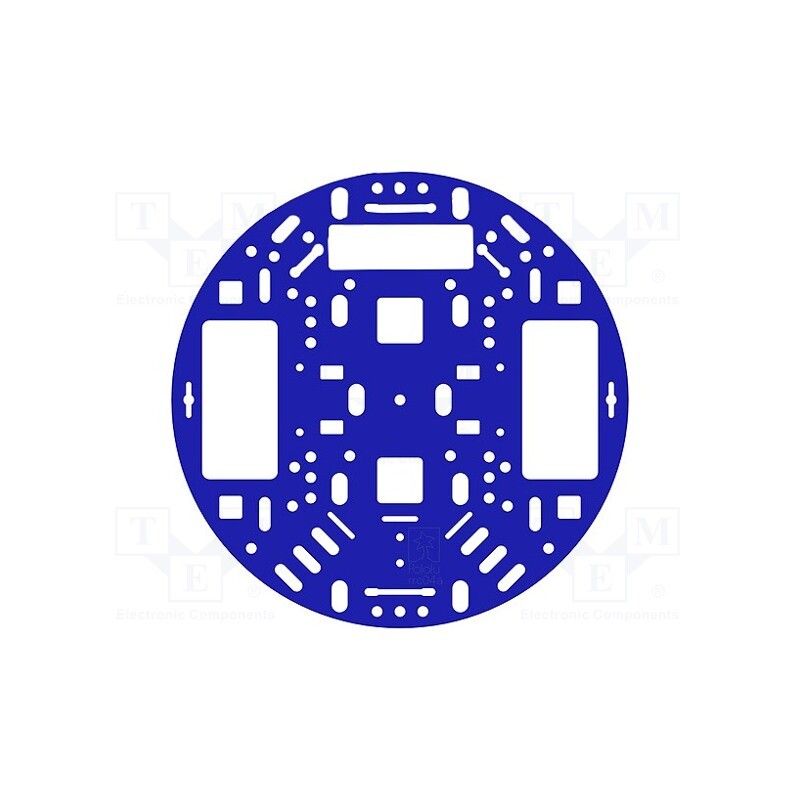 1 pcs x POLOLU - ROBOT CHASSIS RRC04A SOLID BLUE - Chassis, blue, Ø127x3mm, acrylic