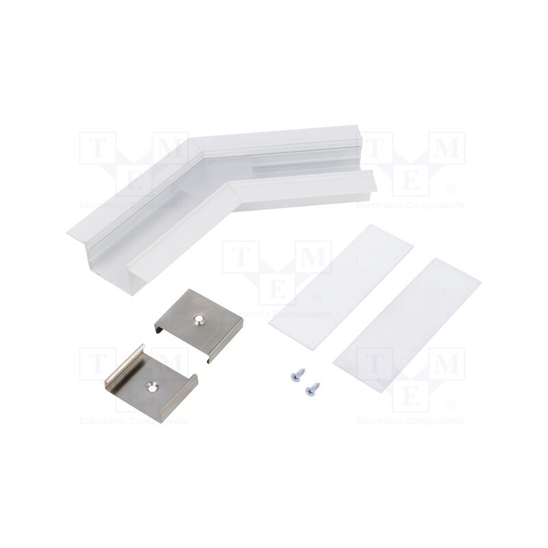 1 set x TOPMET - V4760001S - Connector 135°, white, aluminium, VARIO30-05