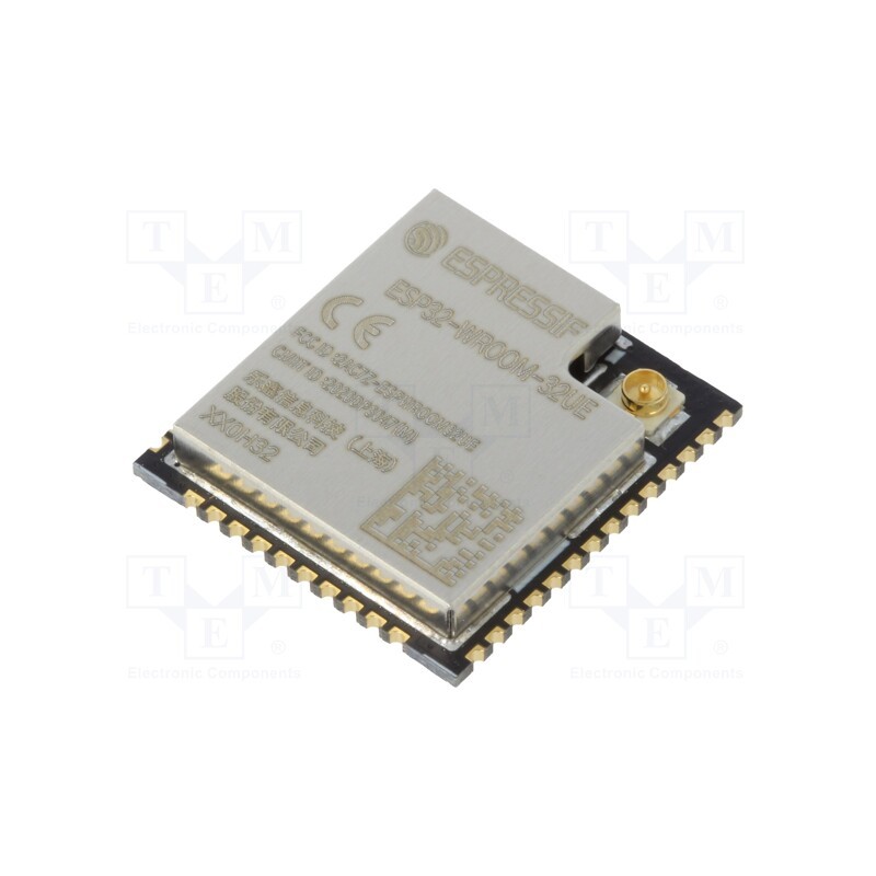 1 pcs x ESPRESSIF - ESP32-WROOM-32UE-N4 - Module: IoT, Bluetooth Low Energy,WiFi, SMD, 18x19.2x3.2mm, U.FL