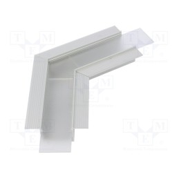 1 set x TOPMET - V4750020S - Connector 120°, silver, aluminium, anodized, VARIO30-05