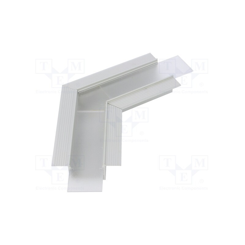 1 set x TOPMET - V4750020S - Connector 120°, silver, aluminium, anodized, VARIO30-05