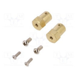1 pcs x DFROBOT - FIT0523 - Bracket wheel, Kit: adapter,mounting screws, Shaft: smooth, 2pcs.