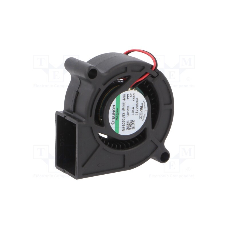 1 pcs x SUNON - MF50201V3-1B00U-A99 - Fan: DC, blower, 12VDC, 50x50x20mm, 8.15m3/h, 27.5dBA, Vapo, 4350rpm