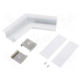 1 set x TOPMET - V4750001S - Connector 120°, white, aluminium, VARIO30-05