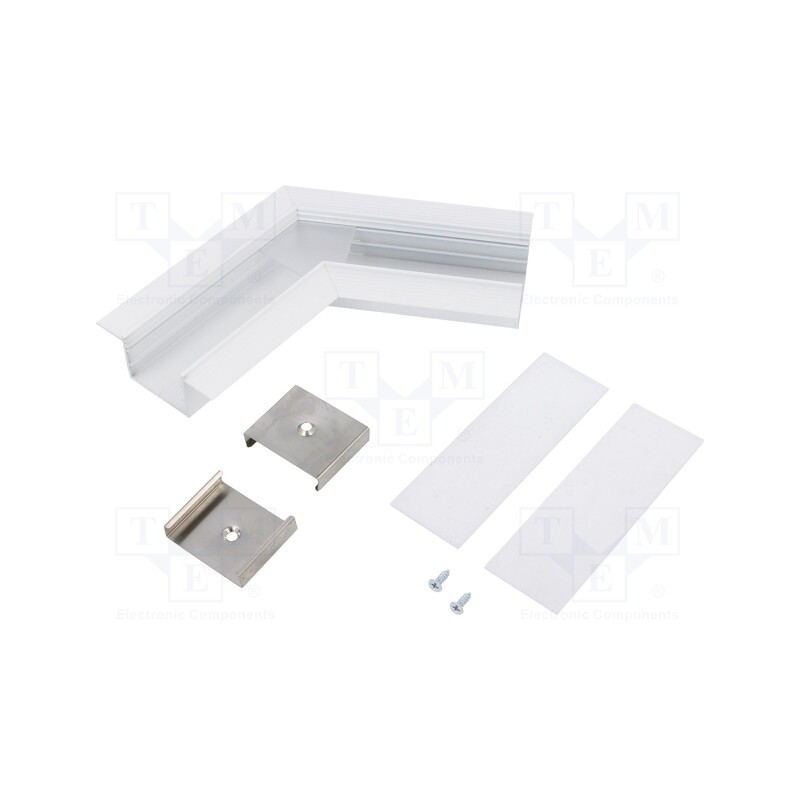 1 set x TOPMET - V4750001S - Connector 120°, white, aluminium, VARIO30-05