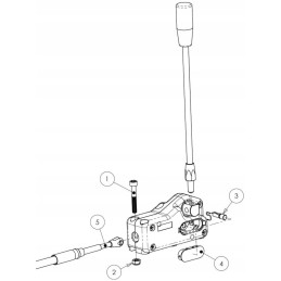 Strong cable with 2m forks and lever for the distributor