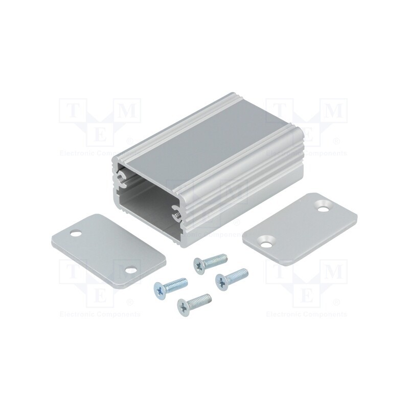 1 pcs x FISCHER ELEKTRONIK - AKG 33 20 50 ME - Enclosure: with panel, AKG, X: 33mm, Y: 50mm, Z: 20mm, aluminium, grey