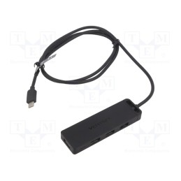 1 pcs x VENTION - TGKBF - Hub USB, USB A socket x4,USB C plug, USB 3.0, PnP, black, 5Gbps