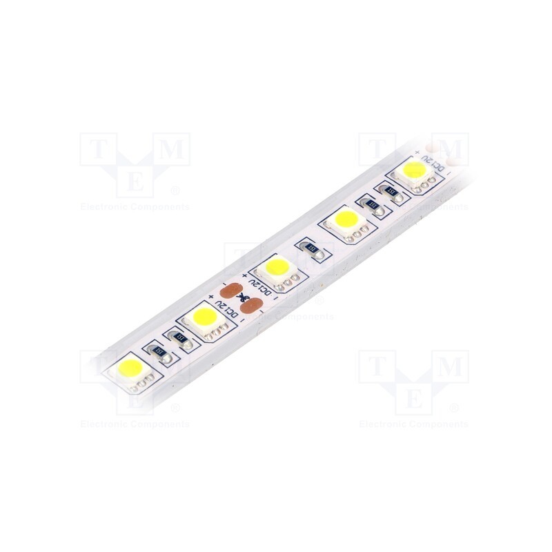1 m x LUCKYLIGHT - LS-5050W60RN-1 - LED tape, white cold, 5050, 12V, LED/m: 60, IP65, 120°, 14.4W/m, 50mm