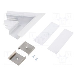 1 set x TOPMET - V4720001S - Connector 60°, white, aluminium, VARIO30-05