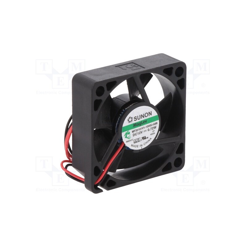 1 pcs x SUNON - MF35101V1-1000U-A99 - Fan: DC, axial, 12VDC, 35x35x10mm, 12.17m3/h, 28dBA, Vapo, 10000rpm
