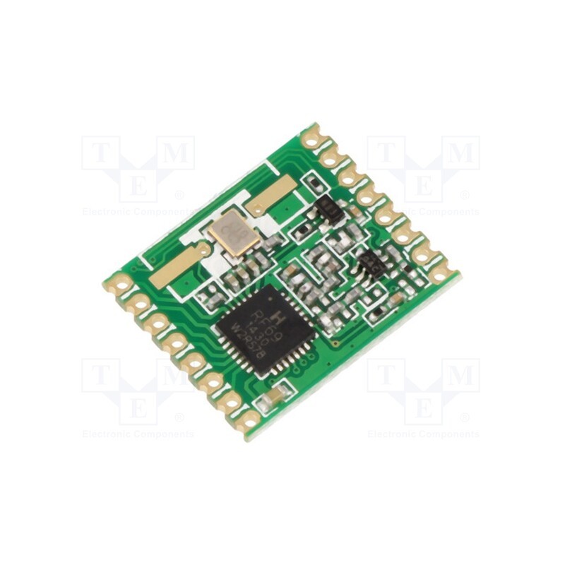 1 pcs x HOPE MICROELECTRONICS - RFM69HW-433S2R - Module: RF, FM transceiver, FSK, 433.92MHz, SPI, 1.8÷3.6VDC, 20dBm