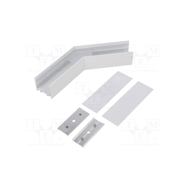 1 set x TOPMET - V4700001S - Connector 135°, white, aluminium, VARIO30-02