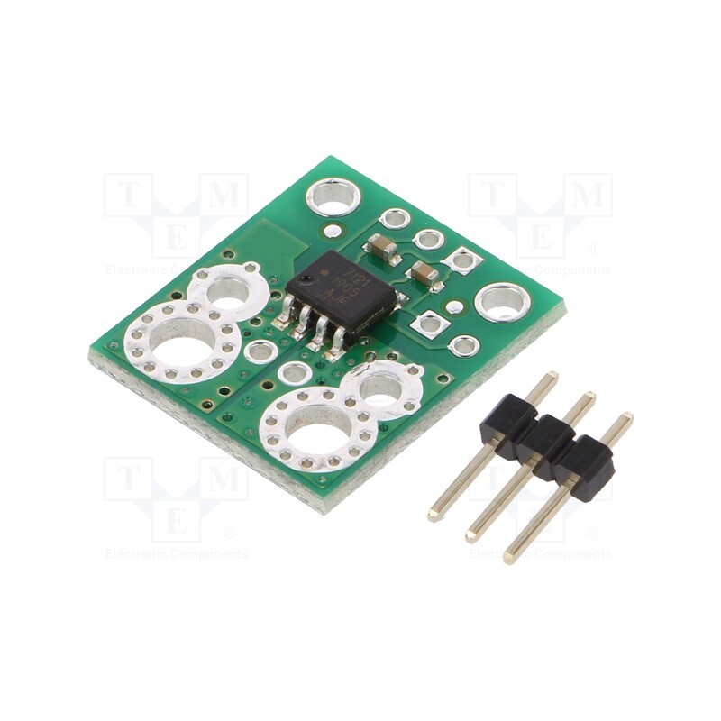 1 pcs x POLOLU - ACHS-7121 CURRENT SENSOR CARRIER -10A+10 - Sensor: current, 4.5÷5.5VDC, IC: ACS7121, 20.3x17.8mm, -10÷10A
