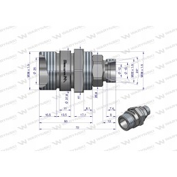 Set of valve seat M22x1 5 screwed 50490020