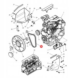 Massey Ferguson 0372242 Gates Fan Belt