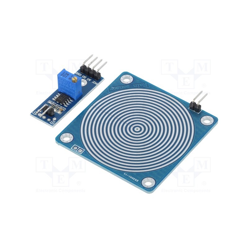 1 pcs x OKYSTAR - OKY3448 - Module: rain detector, Dim: 50x50mm, 3÷5VDC, Board dim: 37x13mm