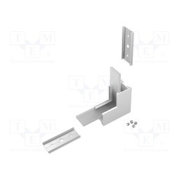 1 set x TOPMET - C1870001 - Connector 90°, white, aluminium,polycarbonate, LINEA20