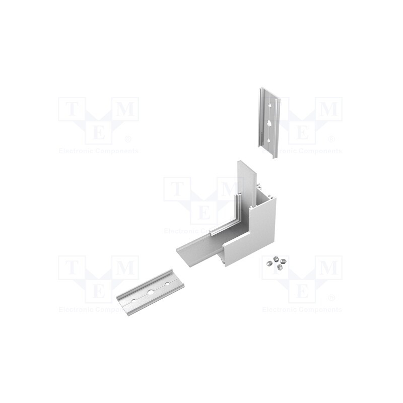 1 set x TOPMET - C1870001 - Connector 90°, white, aluminium,polycarbonate, LINEA20