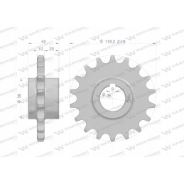 Chain wheel hart z18 3 4 fi 35 bizon warynski