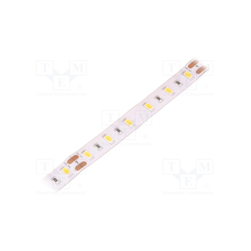 1 m x WISVA OPTOELECTRONICS - HH-S60F012-5630-24 WW WHITE PCB IP65 - LED tape, white warm, 5630, 24V, LED/m: 60, 12mm, white PCB