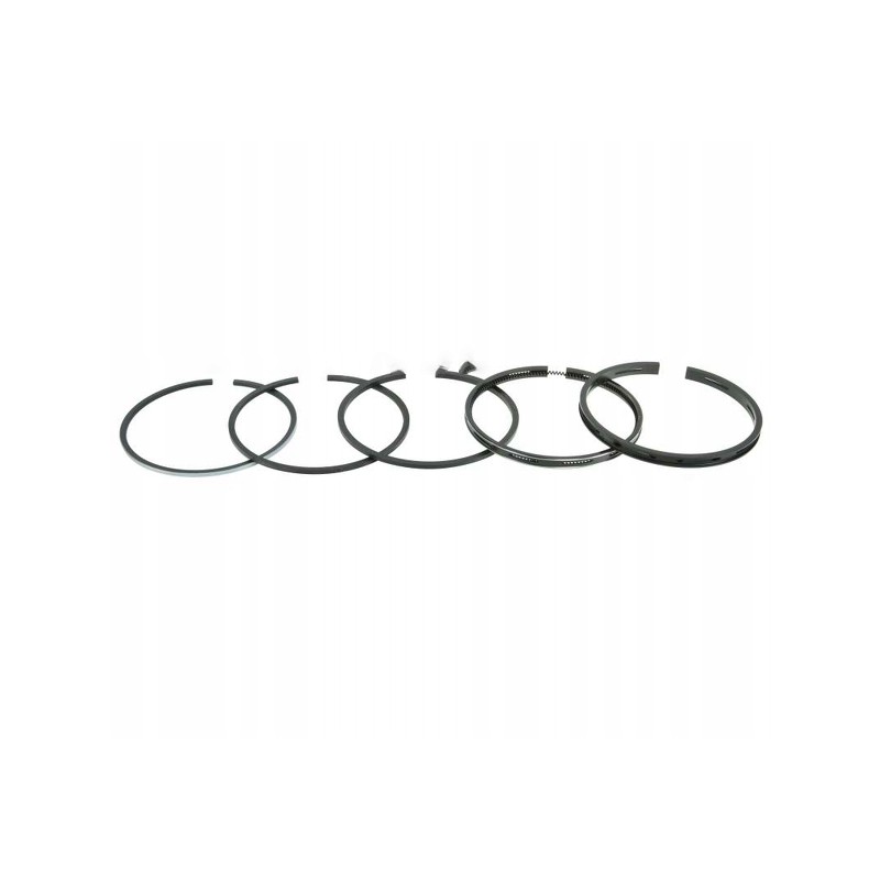 Set of engine piston rings with lower piston