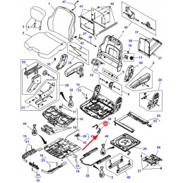 F716501030300 operator's seat lever handle