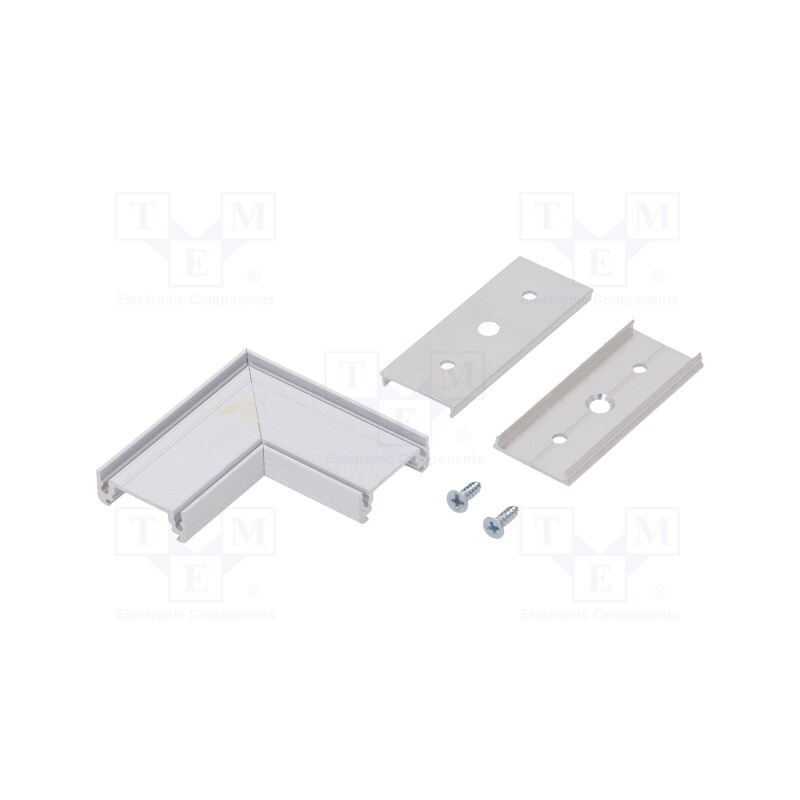 1 set x TOPMET - A2990001 - Connector 90°, white, aluminium, SURFACE14