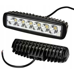 Work lamp panel 6 LED halogen 18w 12v 24v