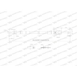 Distributor cable for a plastic ball, l 1000 mm