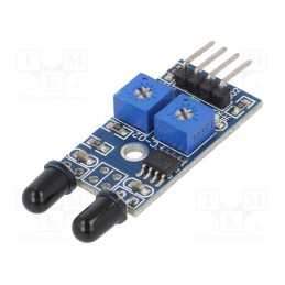 1 pcs x OKYSTAR - OKY3054 - Sensor: flame, infrared, digital, 3.3÷5VDC, IC: LM393, Ch: 2, 60°