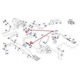 X572899301000 hydraulic hose mounting