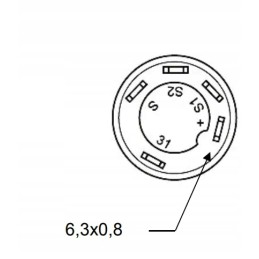 Round main beam push light switch