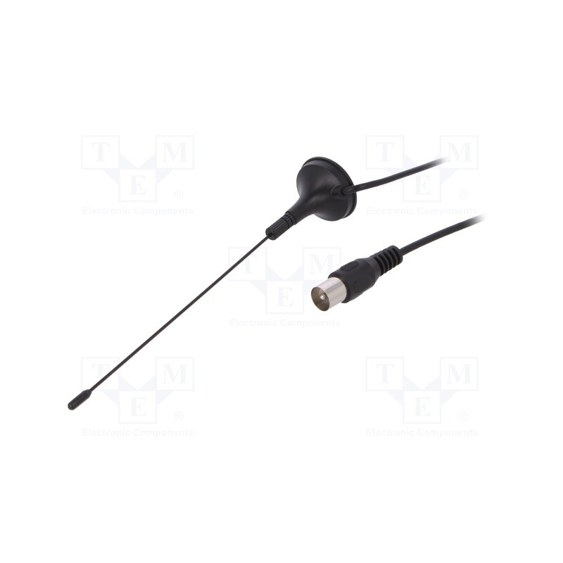 1 pcs x SR PASSIVES - DVB-T-AT01 - Antenna, DAB,DVB-T, 3dBi, magnet, 50Ω, 174÷230MHz,470÷860MHz, 2m