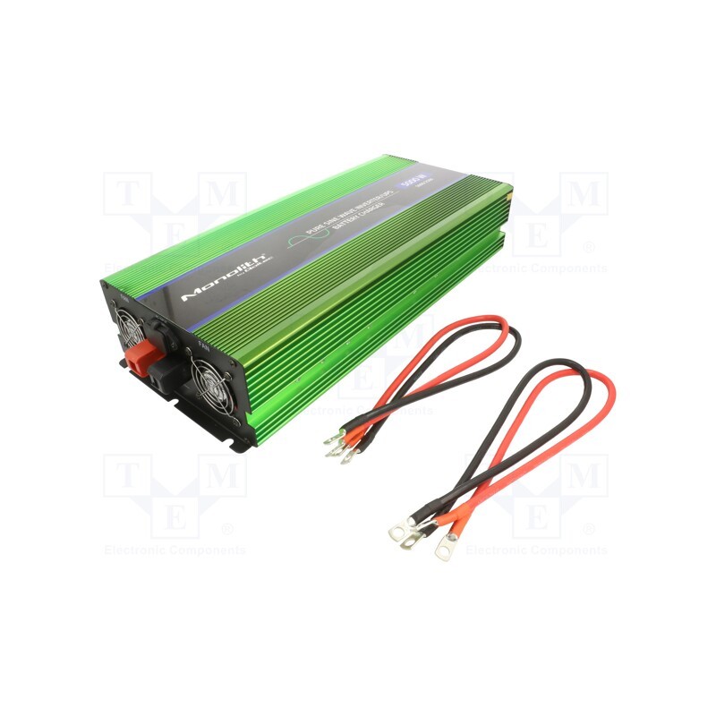 1 pcs x QOLTEC - 51945 - Power supply: UPS, 3kW, Uin: 190÷260V, 210x515x90mm, Schuko x2