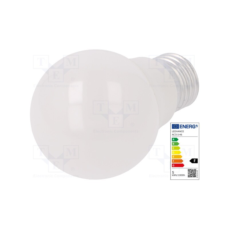 1 pcs x ams OSRAM - 4058075127081 - LED lamp, neutral white, E27, 230VAC, 470lm, P: 5.5W, 4000K