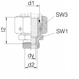Straight connector with nut m18x1 5 12l m16x1 5 10l