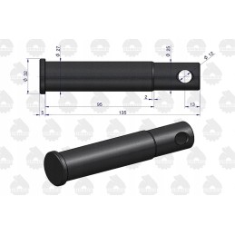 Field hitch fork pin c 330 c 360 ursus