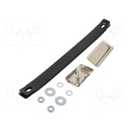 1 set x HAMMOND - 1427J - Handle, black, H: 5mm, L: 216mm, W: 20mm