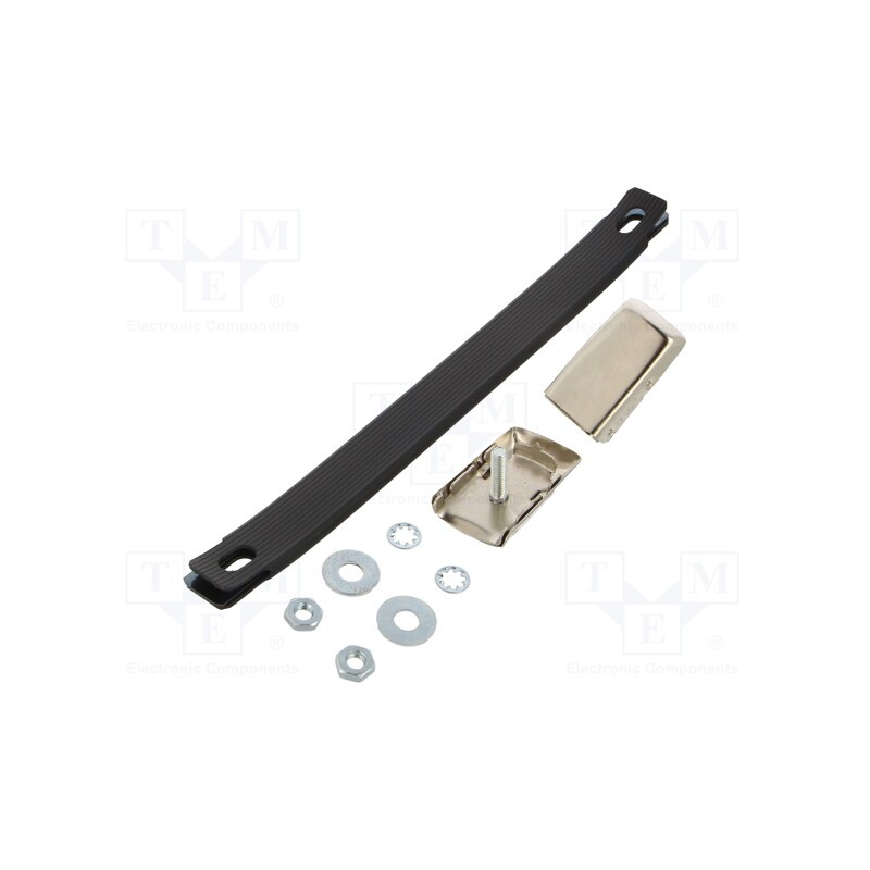 1 set x HAMMOND - 1427J - Handle, black, H: 5mm, L: 216mm, W: 20mm