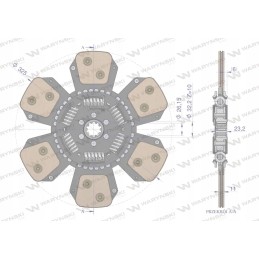 Ceramic clutch disc AL70272 John Deere Wary