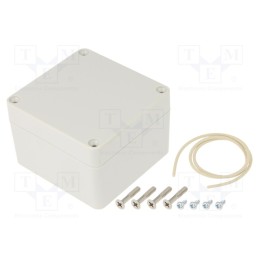 1 pcs x HAMMOND - RZ0256 - Enclosure: multipurpose, X: 80mm, Y: 82mm, Z: 55mm, Ritec, light grey