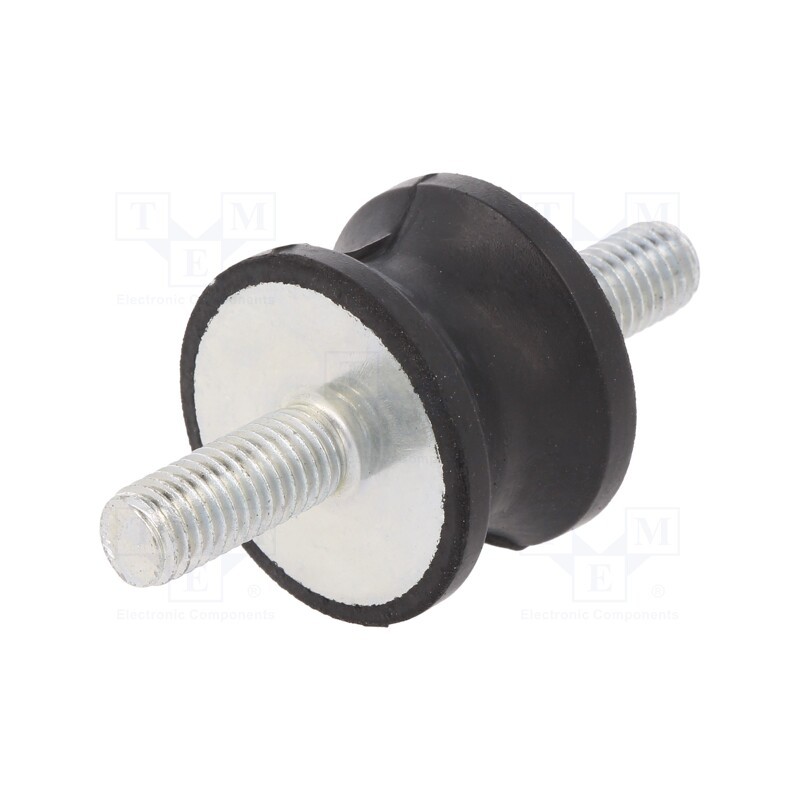 1 pcs x ELESA+GANTER - DVC.1-30-22-20-M8-20-55 - Vibration damper, M8, Ø: 30mm, rubber, L: 20mm, Thread len: 20mm